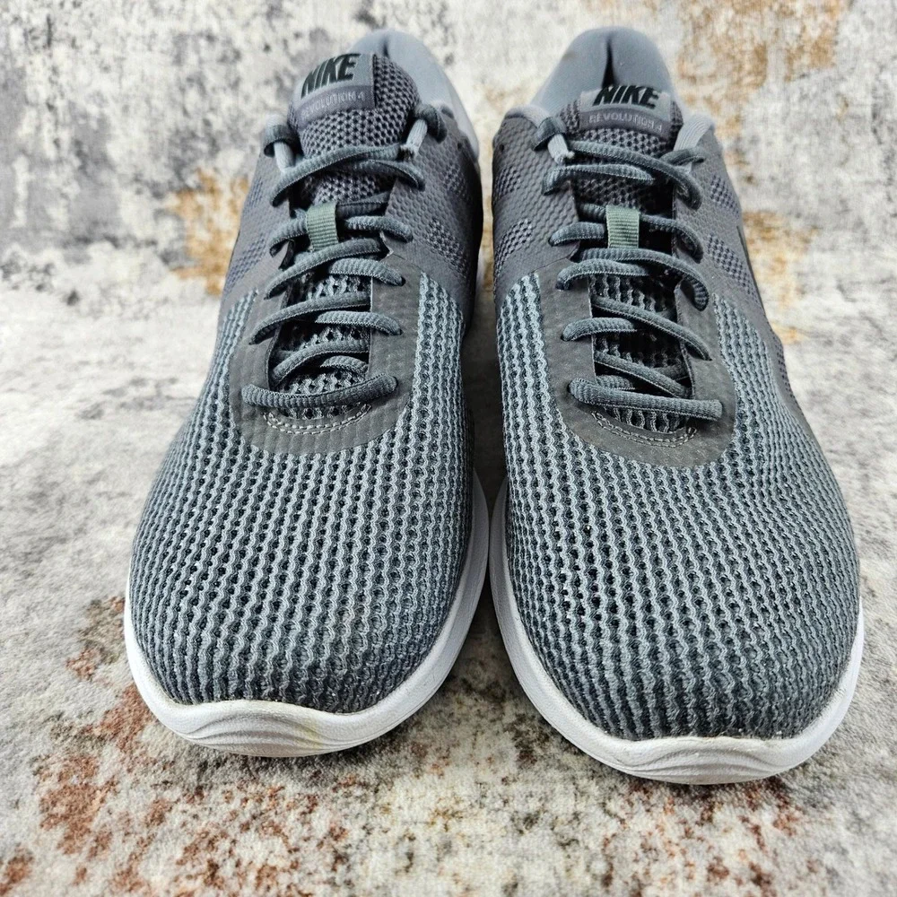 Nike Revolution 4 Running Shoes Mens 12 Grey‎ Black White 908988-010 Sneakers